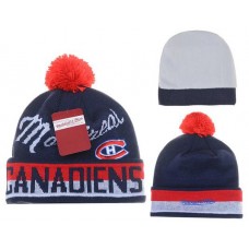 NHL Montreal Canadiens Beanies Mitchell And Ness Knit Hats Navy