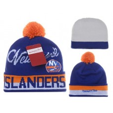 NHL New York Islanders Beanies Mitchell And Ness Knit Hats Blue Orange