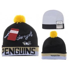 NHL Pittsburgh Penguins Beanies Mitchell And Ness Knit Hats Black