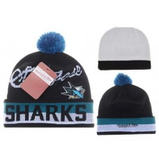 NHL San Jose Sharks Beanies Mitchell And Ness Knit Hats Black