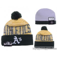 Oakland Athletics Word Fuzz Beanies Knit Hats