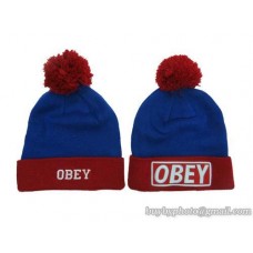 OBEY Beanies Knit Hats Blue/Red (8)