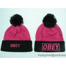 OBEY Beanies Knit Hats Pink(20)