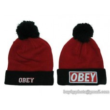OBEY Beanies Knit Hats Red (5)