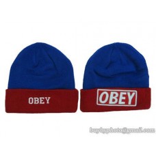 OBEY Beanies No Ball Blue/Red (47)