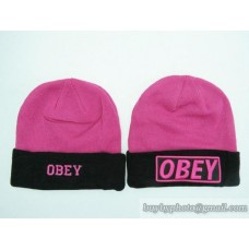 OBEY Beanies No Ball Pink/Black (42)