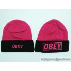 OBEY Beanies No Ball Pink/Black (44)