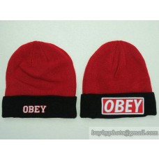 OBEY Beanies No Ball Red/Black (29)