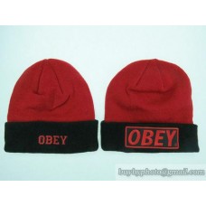 OBEY Beanies No Ball Red/Black (33)