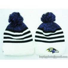 Ravens Beanies White Stripe (1)