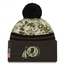 NFL Washington Redskins New Era Camo/Graphite Salute To Service Sideline Pom Knit Hat