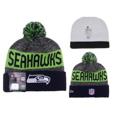 NFL Seattle Seahawks Beanies NEW ERA Knit Hats Winter Caps BLACK GREY