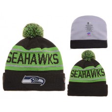 NFL SEATTLE SEAHAWKS BEANIES NEW ERA CHARCOAL GREEN KNIT HATS