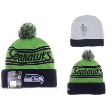 NFL SEATTLE SEAHAWKS New Era BEANIES  KNIT Hats BLACK GREEN