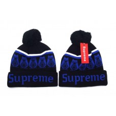 Supreme Beanies Knit Hats Black Blue 034