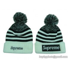 Supreme Beanies Knit Hats Black/White 138