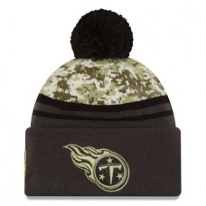 NFL Tennessee Titans New Era Camo/Graphite Salute To Service Sideline Pom Knit Hat