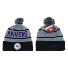 NFL Baltimore Ravens Beanies Stripe Knit Hats Black Gray